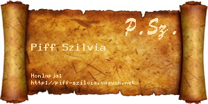 Piff Szilvia névjegykártya